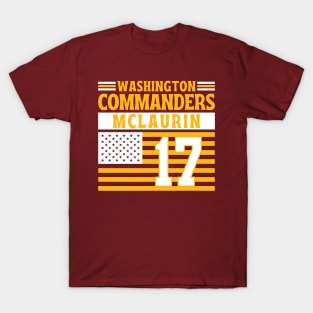 Washington Commanders McLaurin 17 American Flag Football T-Shirt